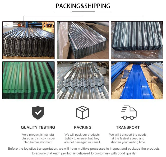 Zinc Aluminium Corrugated Metal Roofing Sheets