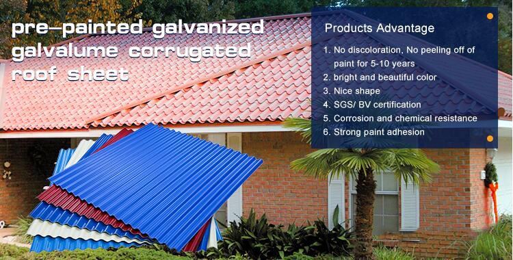 Prepainted Galvalume Corrugated Roofing Sheet Prepainted Galvalume Corrugated Roofing Sheet