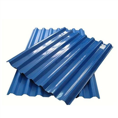 Feuilles de toiture Aluzinc en métal enduit de couleur bleue